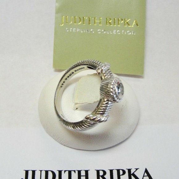 Judith Ripka Sterling Silver CZ Ring Size 9.25 - Picture 2 of 4